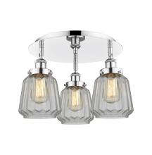 Innovations Lighting 916-3C-PC-G142 - Chatham - 3 Light - 19 inch - Polished Chrome - Flush Mount