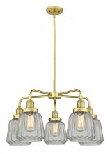 Innovations Lighting 916-5CR-SG-G142 - Chatham - 5 Light - 26 inch - Satin Gold - Chandelier