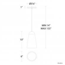 Modern Forms US Online PD-4510-35-BV/BK - Pompeii Mini Pendant Light