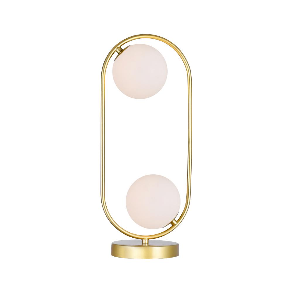 Celeste 2 Light Lamp With Medallion Gold Finish