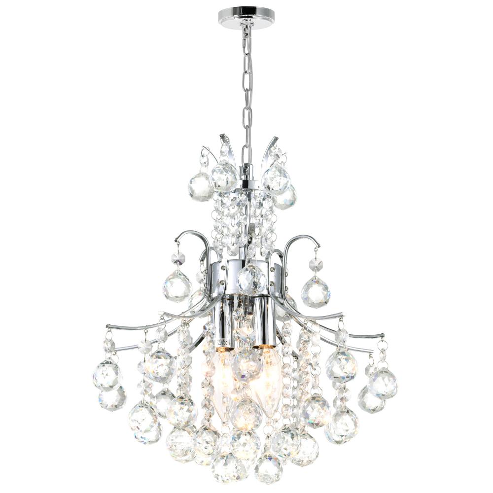 Princess 3 Light Mini Chandelier With Chrome Finish