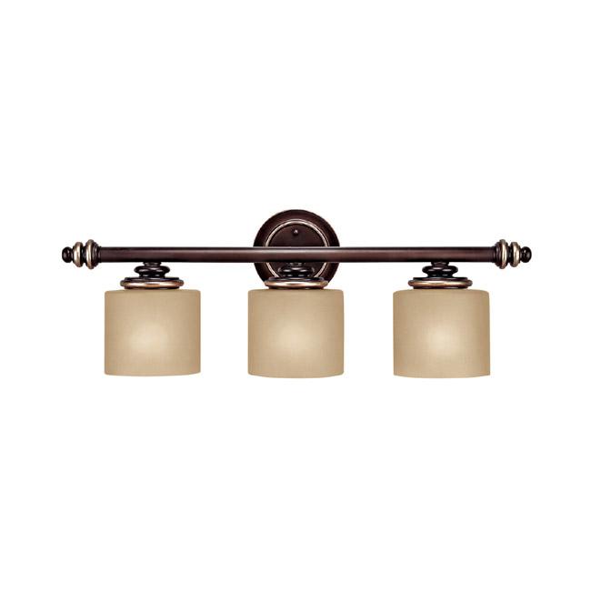 Three Light Champagne Bronze Wall Light