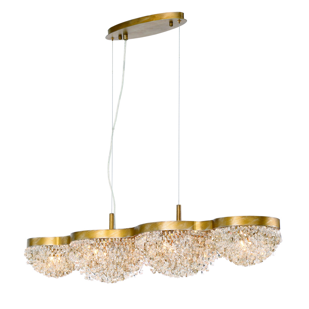 Mondo, 10LT LTChandelier, Linr, Gld