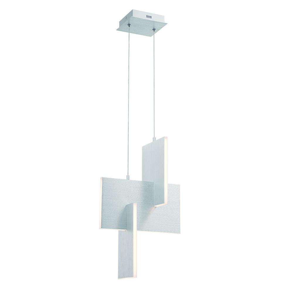 Coburg 1 Light Pendant in Aluminium