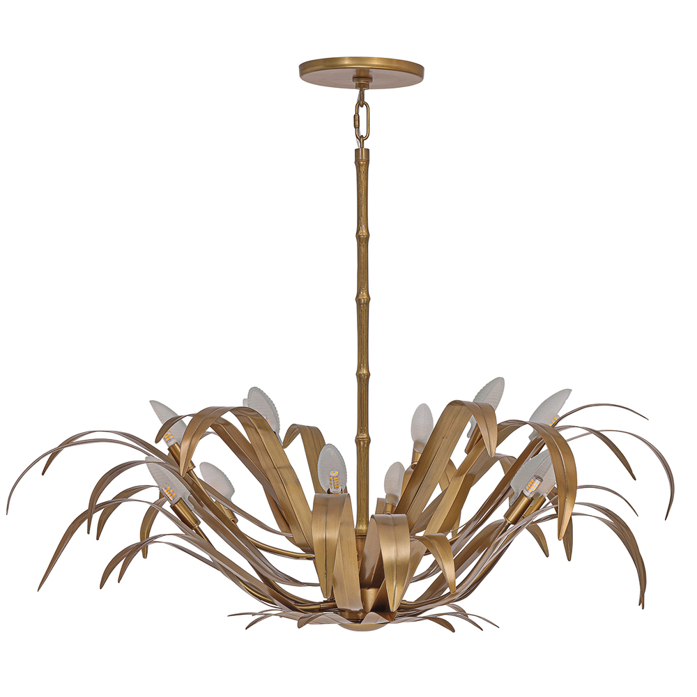 Kagra 12 Light Pendant in Brass