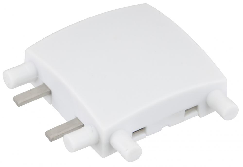 RULER2 "L" CONNECTOR, WHITE PLASTIC