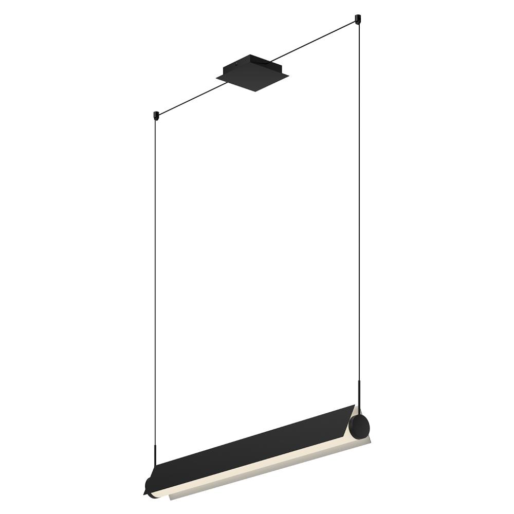 Phoenix 36-in Black/White LED Linear Pendant