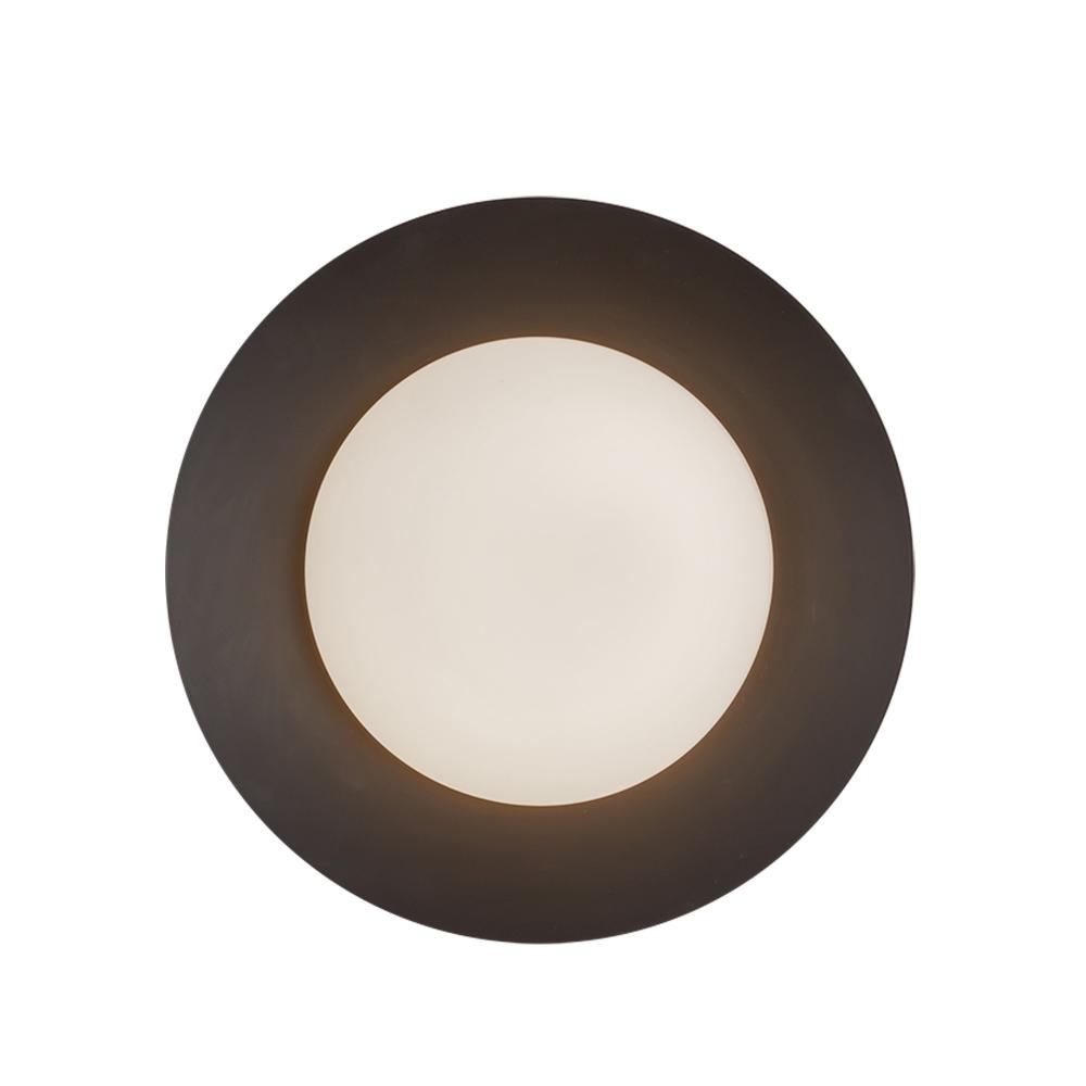 Cleo 9-in Black/Opal Glass LED Wall Sconce