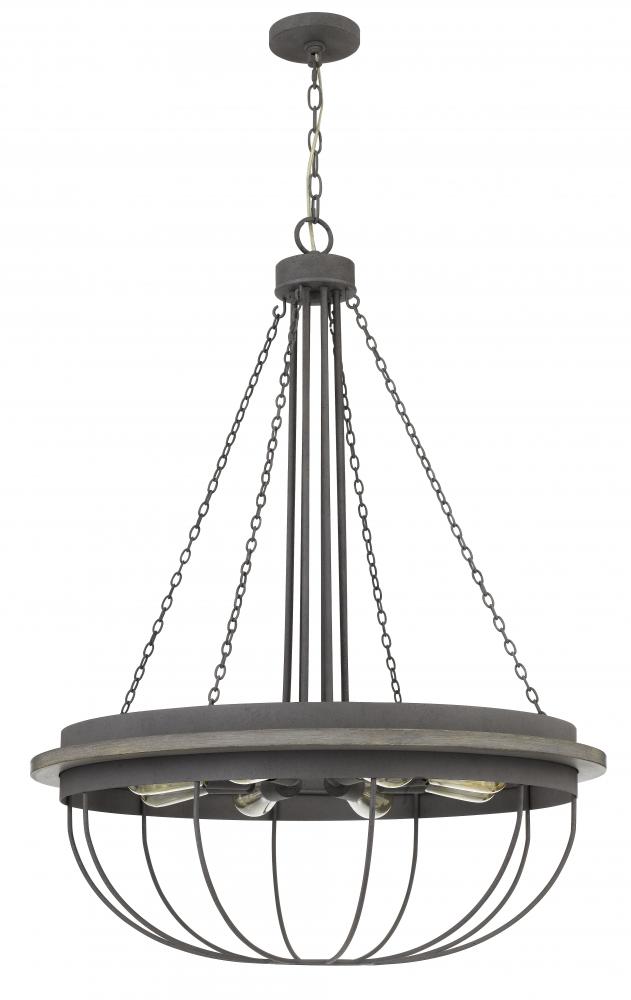 60W X 8 Nixa Metal Chandelier (Edison Bulbs Not Included)