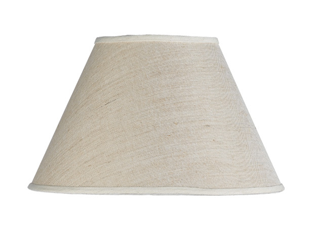 11" Tall Beige Round Linen Shade