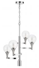 CAL Lighting FX-3759-4 - 15W X 4 Milbank Metal Chandelier with A 3k Gu10 LED 6W Downlight