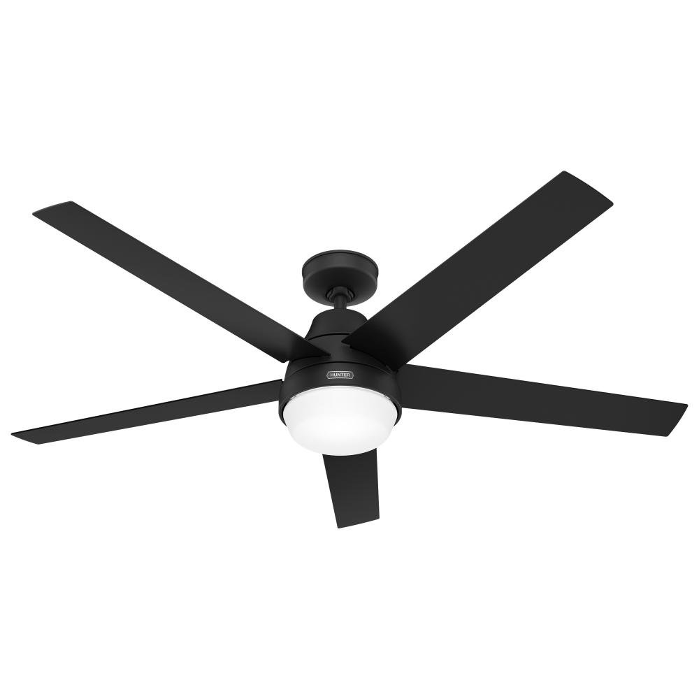 Hunter 60" Aerodyne Wi-Fi ENERGY STAR® Fresh White Ceiling Fan w/ LED Light Kit and Handheld Rem