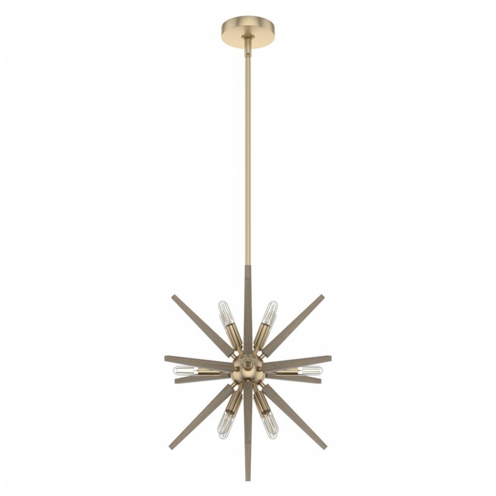 Hunter Jupiter Star Alturas Gold 12 Light Pendant Ceiling Light Fixture