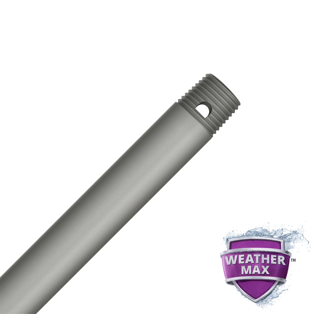 Hunter Matte Silver All-Weather 12" Downrod