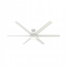 Hunter 51477 - Hunter 72 inch Solaria ENERGY STAR® Fresh White Damp Rated Ceiling Fan with LED Light Kit