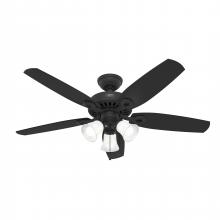 Hunter 52387 - Hunter 52 inch Builder Matte Black Ceiling Fan with LED Light Kit and Pull Chain