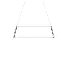 Koncept Inc ZBP-38-RR-SW-SIL-CNP - Z-Bar Pendant Rise Small Rectangle, Soft Warm, Silver, 40" x 14" x 12"