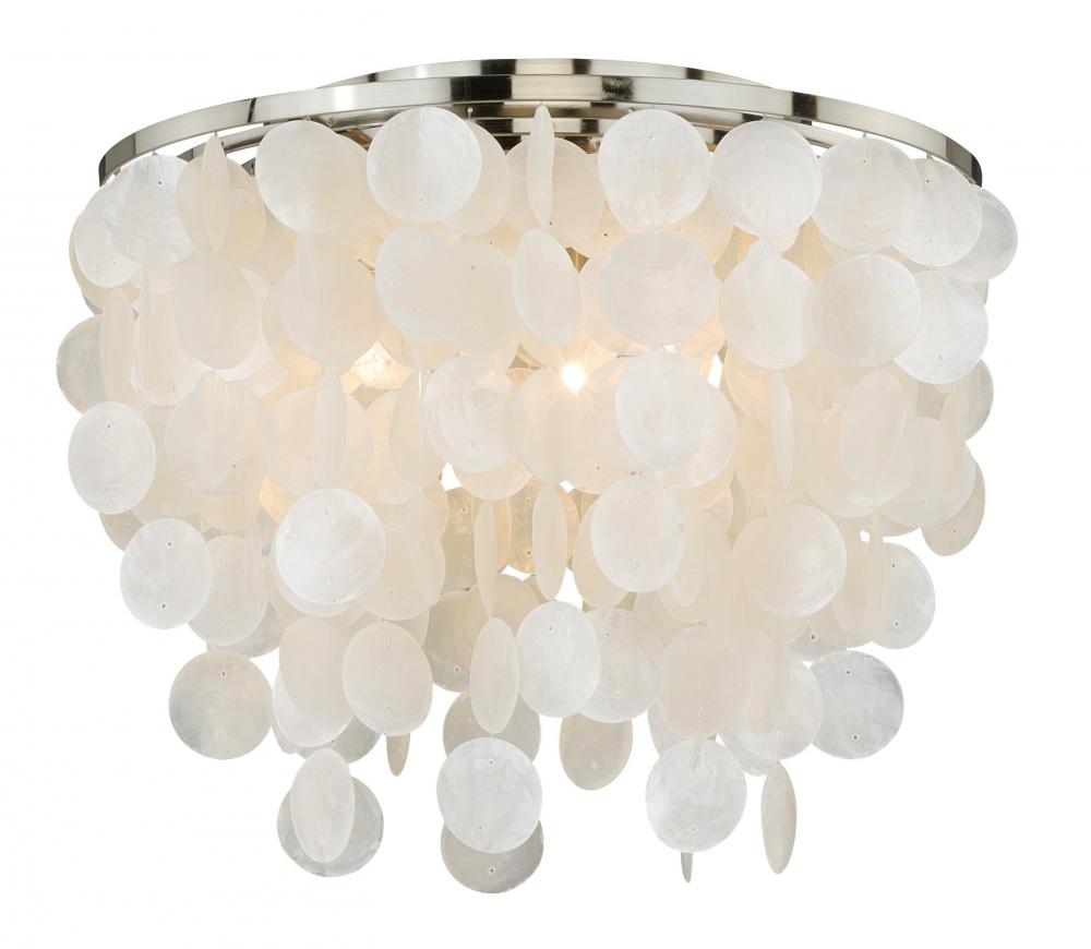 Elsa 16-in Flush Mount Ceiling Light Satin Nickel