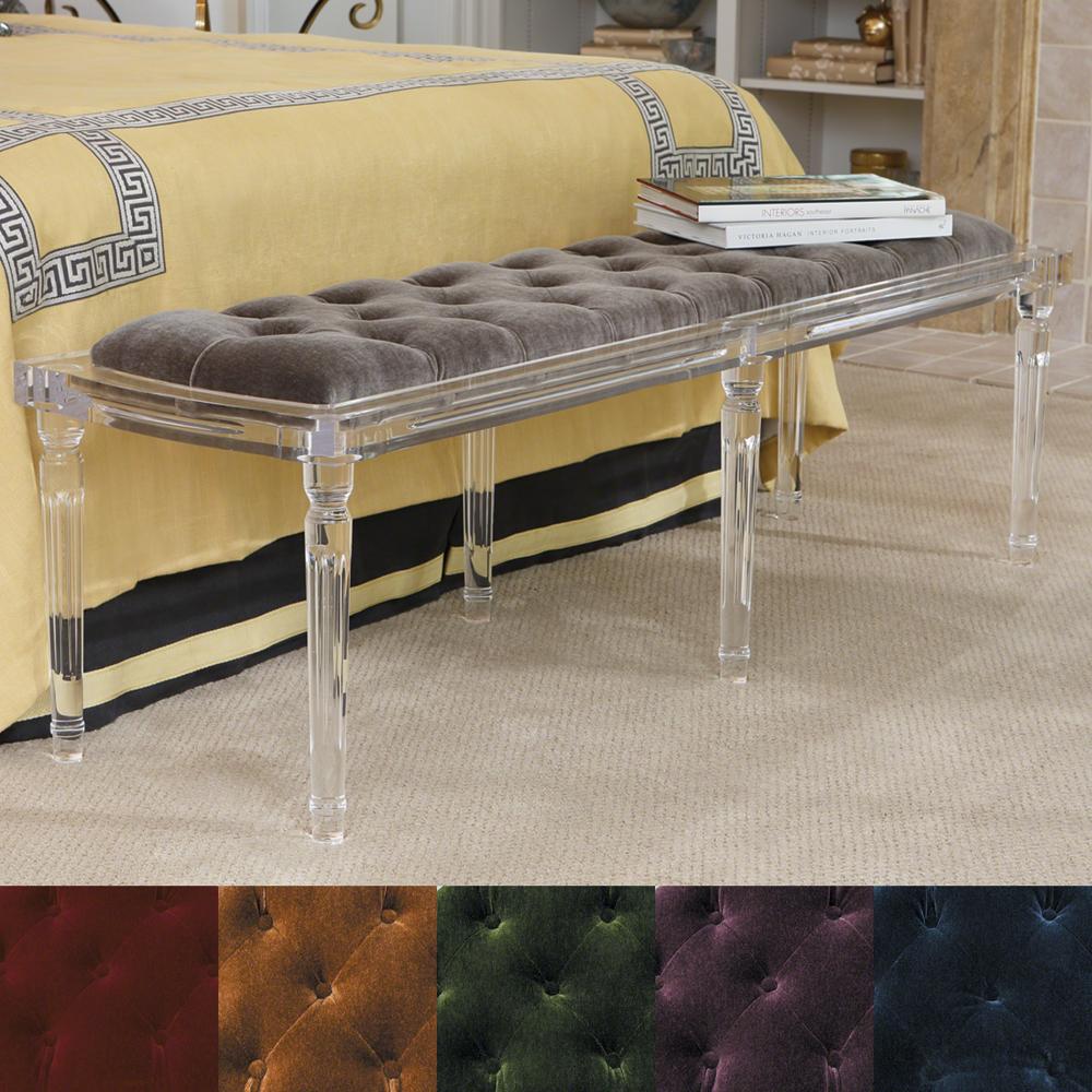 Marilyn Acrylic 6 Leg Bench-Brown Sugar