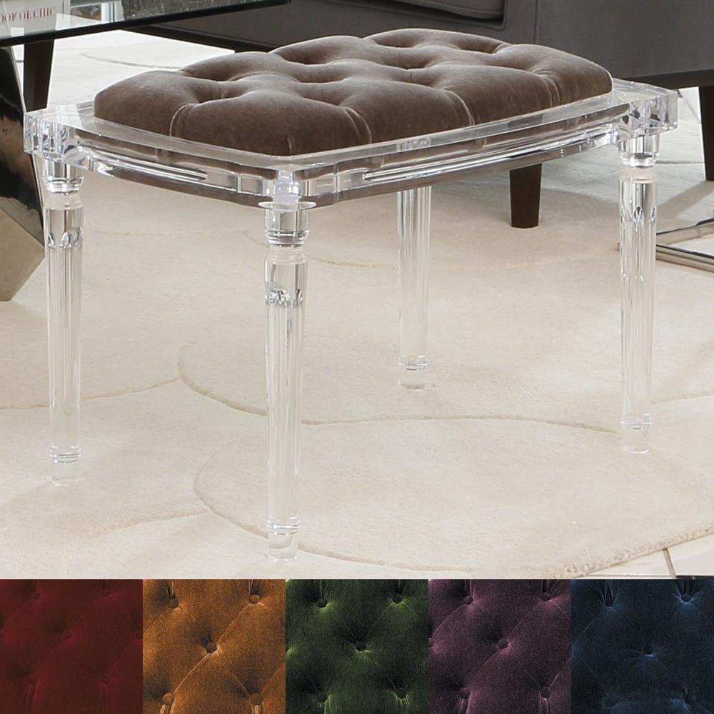 Marilyn Acrylic 4 Leg Bench-Lavender