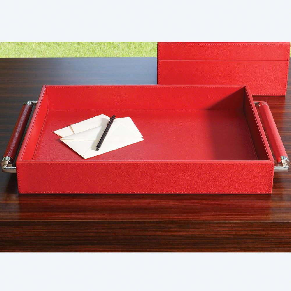 Double Handle Serving Tray-Crimson