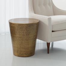 Global Views 7.90163 - Izmir Hammered Side Table-Antique Brass