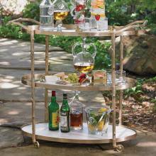 Global Views 8.82047 - Arbor Bar Cart-Brass