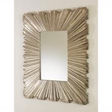 Global Views 9.92168 - Linen Fold Mirror-Silver