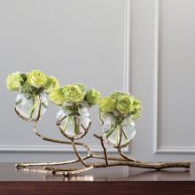 Global Views 9.92654 - Twig 3 Vase Holder-Brass