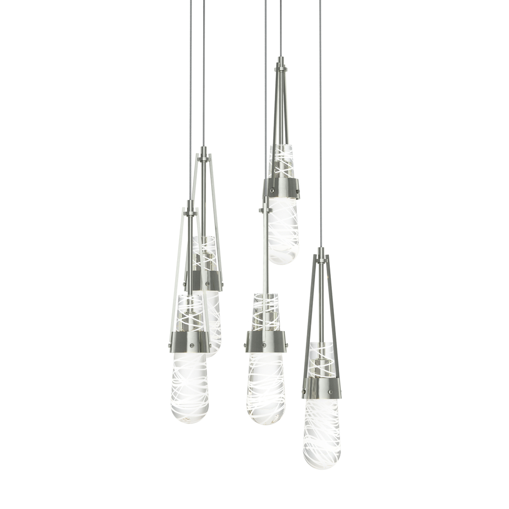 Link 5-Light Blown Glass Pendant