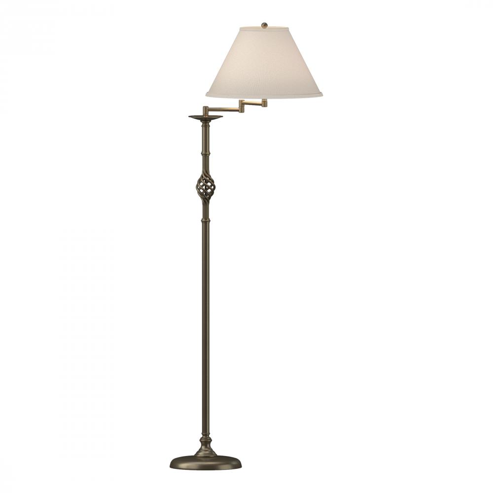 Twist Basket Swing Arm Floor Lamp