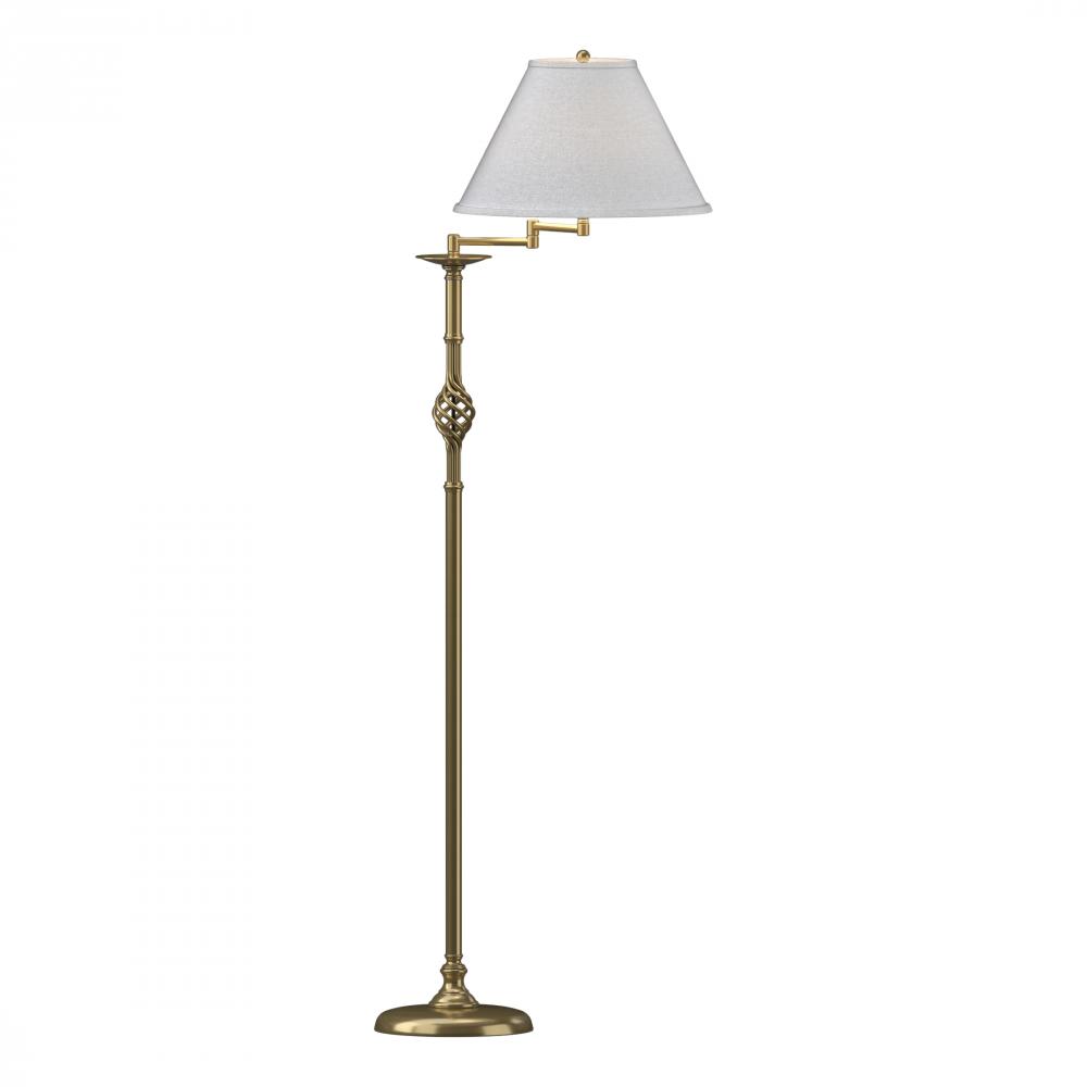 Twist Basket Swing Arm Floor Lamp