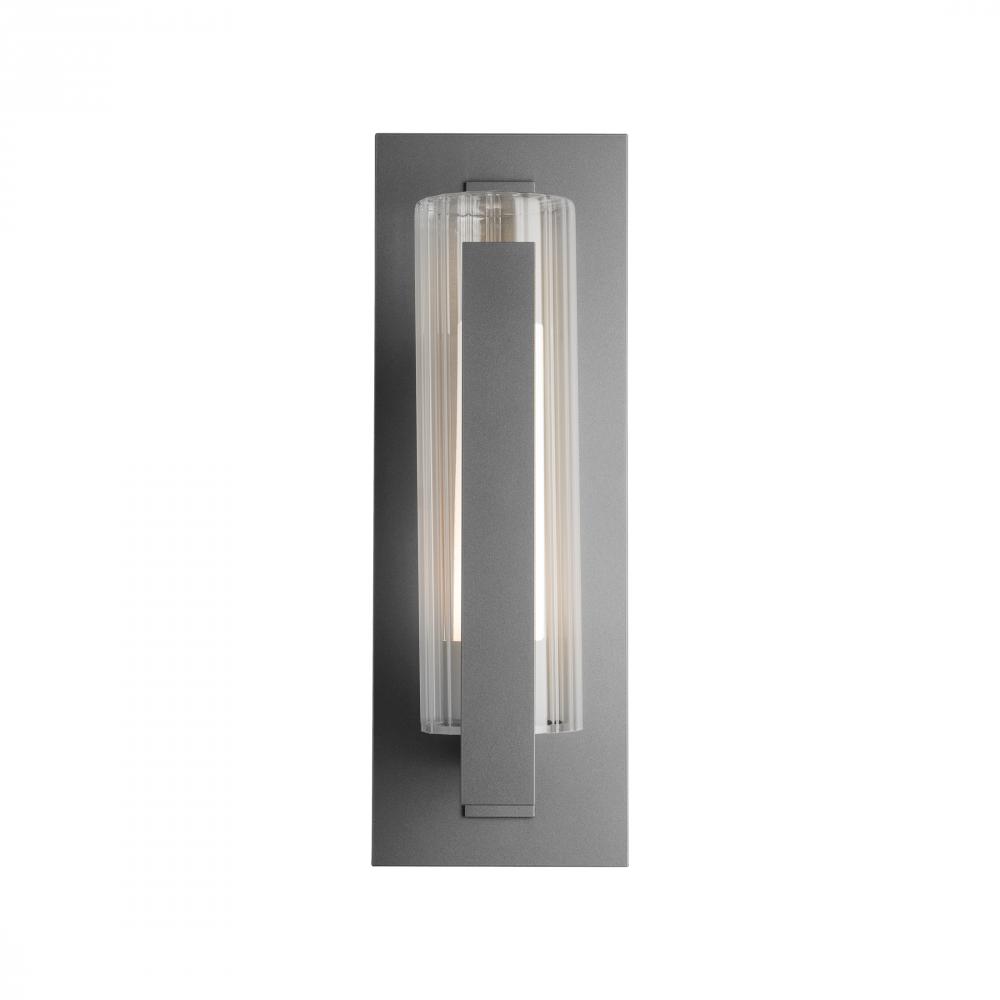 Vertical Bar Fluted Glass Medium Outdoor Sconce