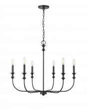 Millennium 29506-MB - Savanne 6-Light Chandelier Ceiling Light Matte Black