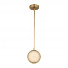 Alora Lighting PD325106VBAR - Blanco 6-in Vintage Brass/Alabaster LED Pendant