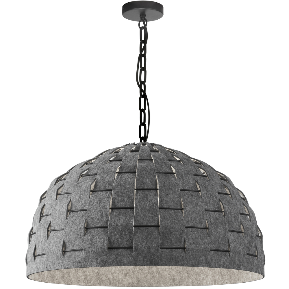 1LT Incandescent Pendant, MB w/ GRY Felt Shade