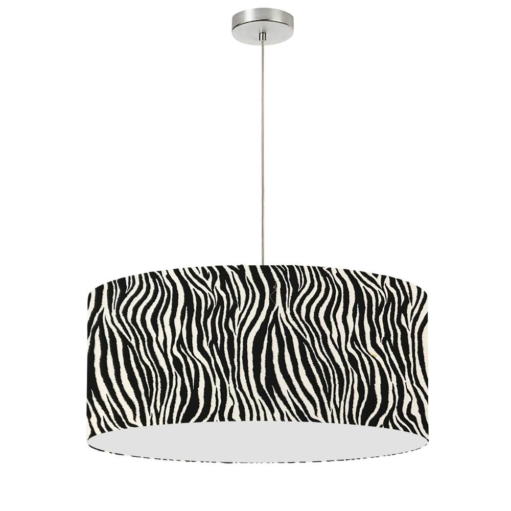 1lt 24 Diameter Pendant Zebra Print Linda Drm M 696 Fan And