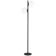 Dainolite FOL-662F-MB - 2LT Incandescent Floor Lamp, MB w/ WH Opal Glass