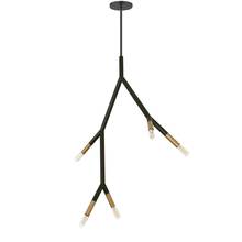 Dainolite MOR-125P-MB-AGB - 5LT Incandescent Pendant, MB / AGB