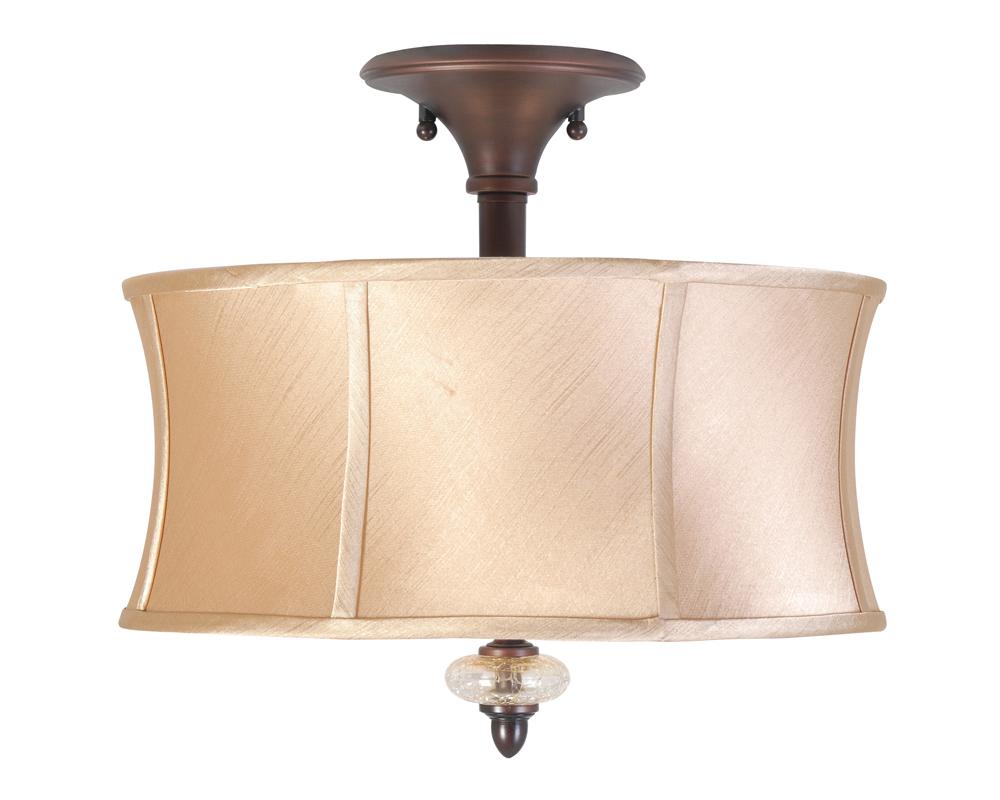 Chambord Collection 3 Light Weathered Copper Ceiling Semi