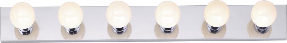 6 Light - 36" Vanity Strip - Polished Chrome Finish