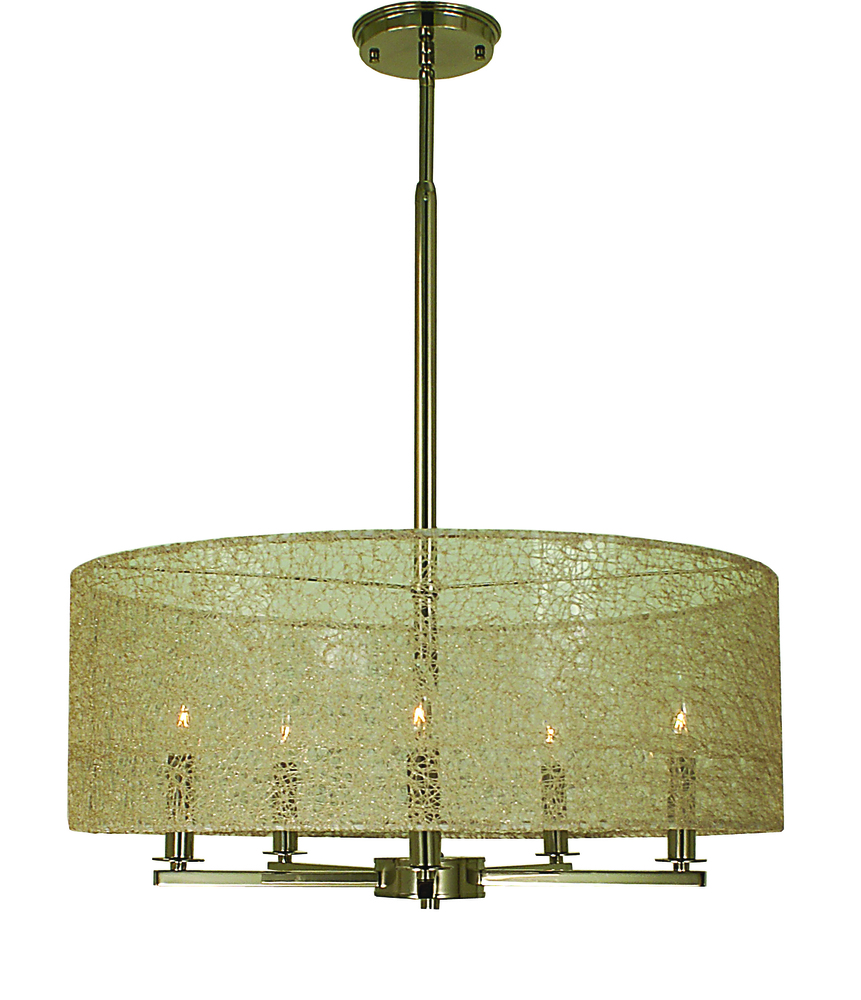 5-Light Polished Nickel Chloe Dining Chandelier