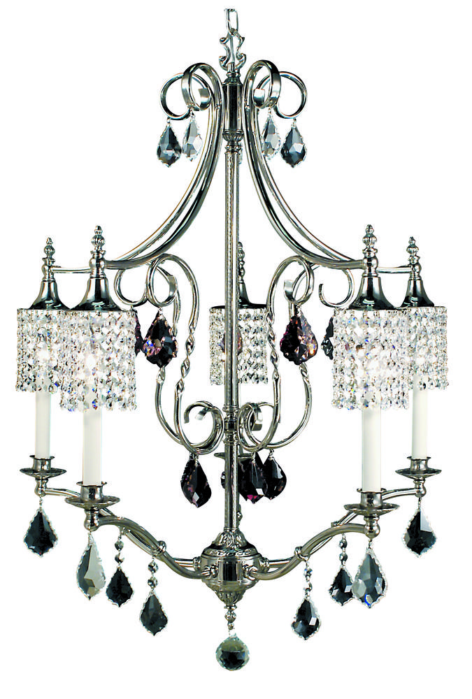 5-Light Polished Silver Princessa Dining Chandelier