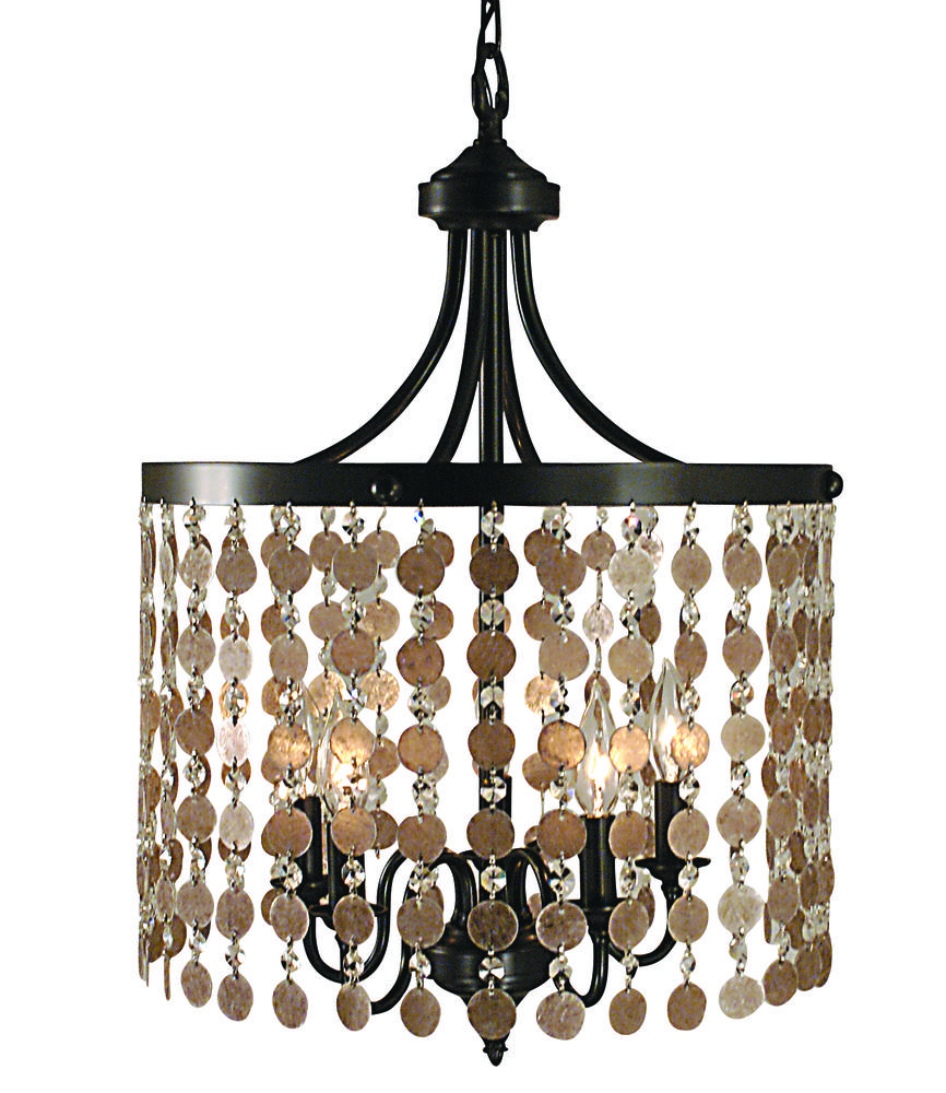 5-Light Frnch Brass Naomi Dining Chandelier