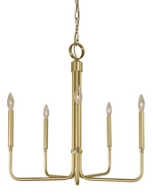 Framburg 4955 SP/PN - 5-Light Satin Pewter/Polished Nickel Lara Chandelier