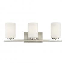 Savoy House Meridian M80067BN - 3-Light Bathroom Vanity Light in Brushed Nickel