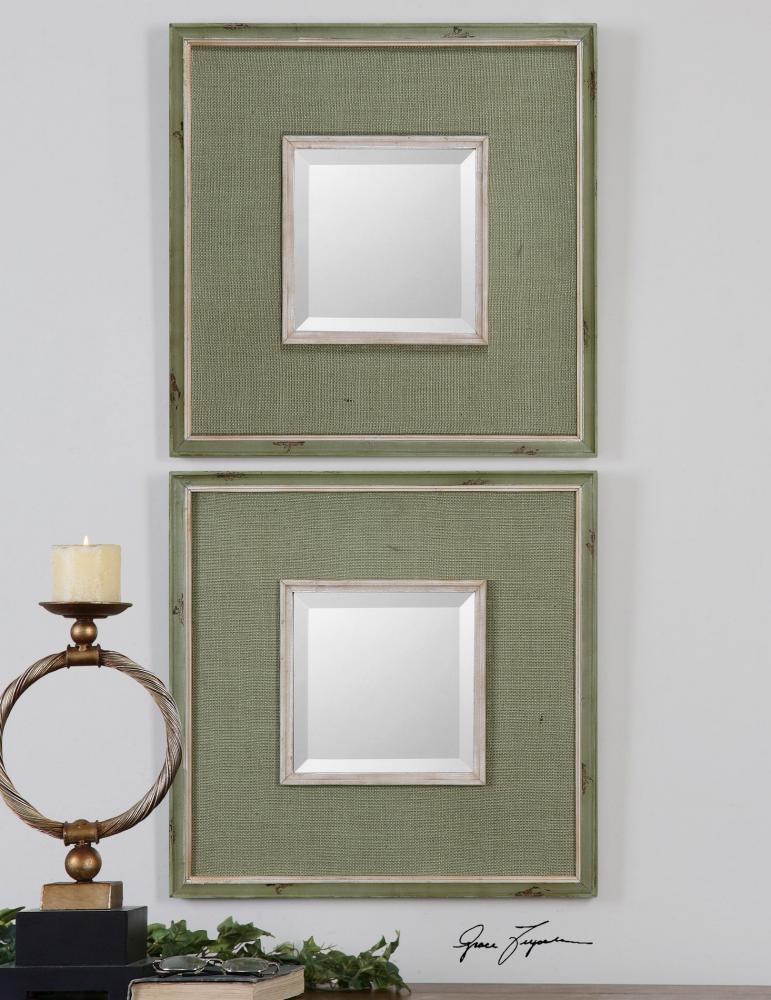 Sheridan Green Mirror Set/2