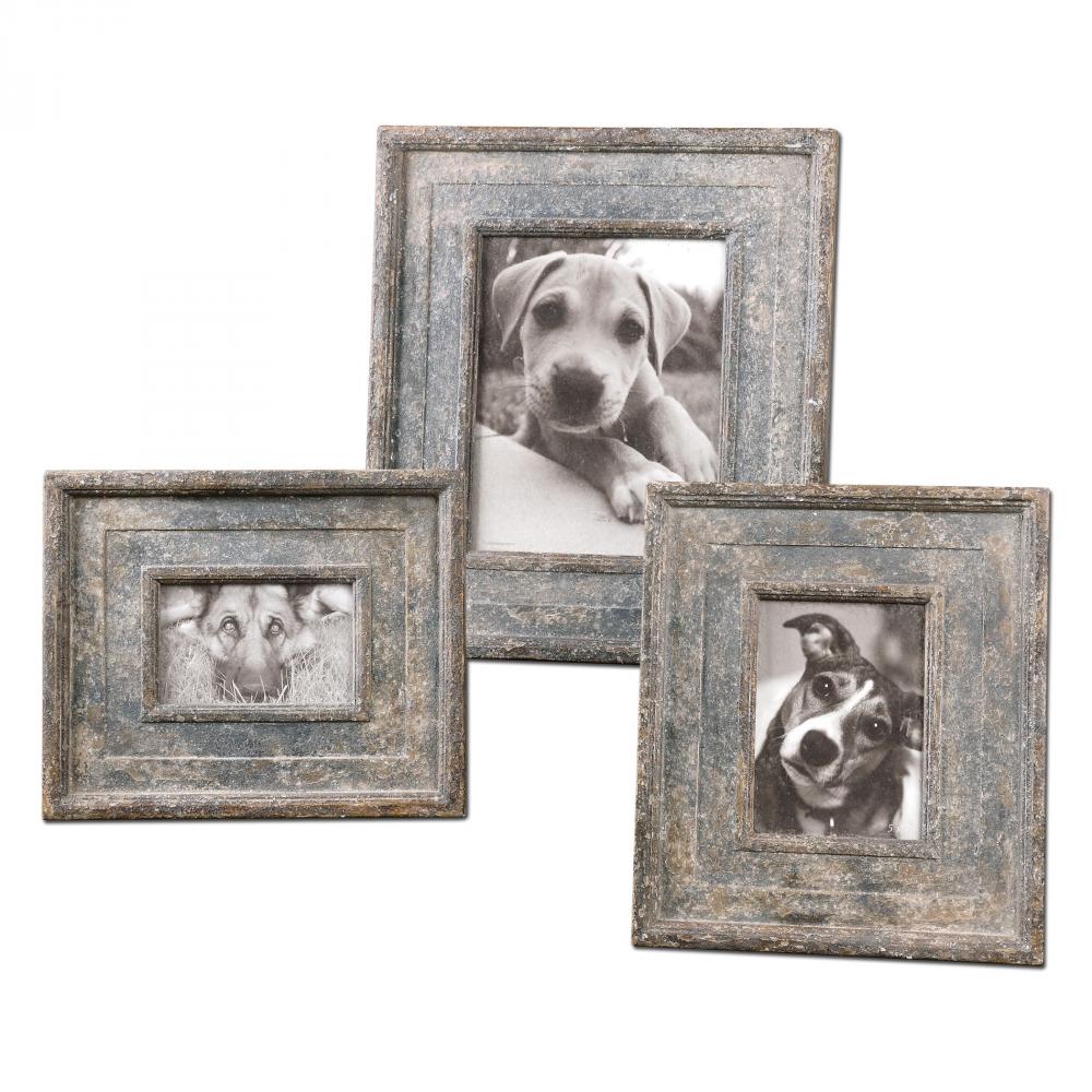 Uttermost Zana Distressed Photo Frames, S/3