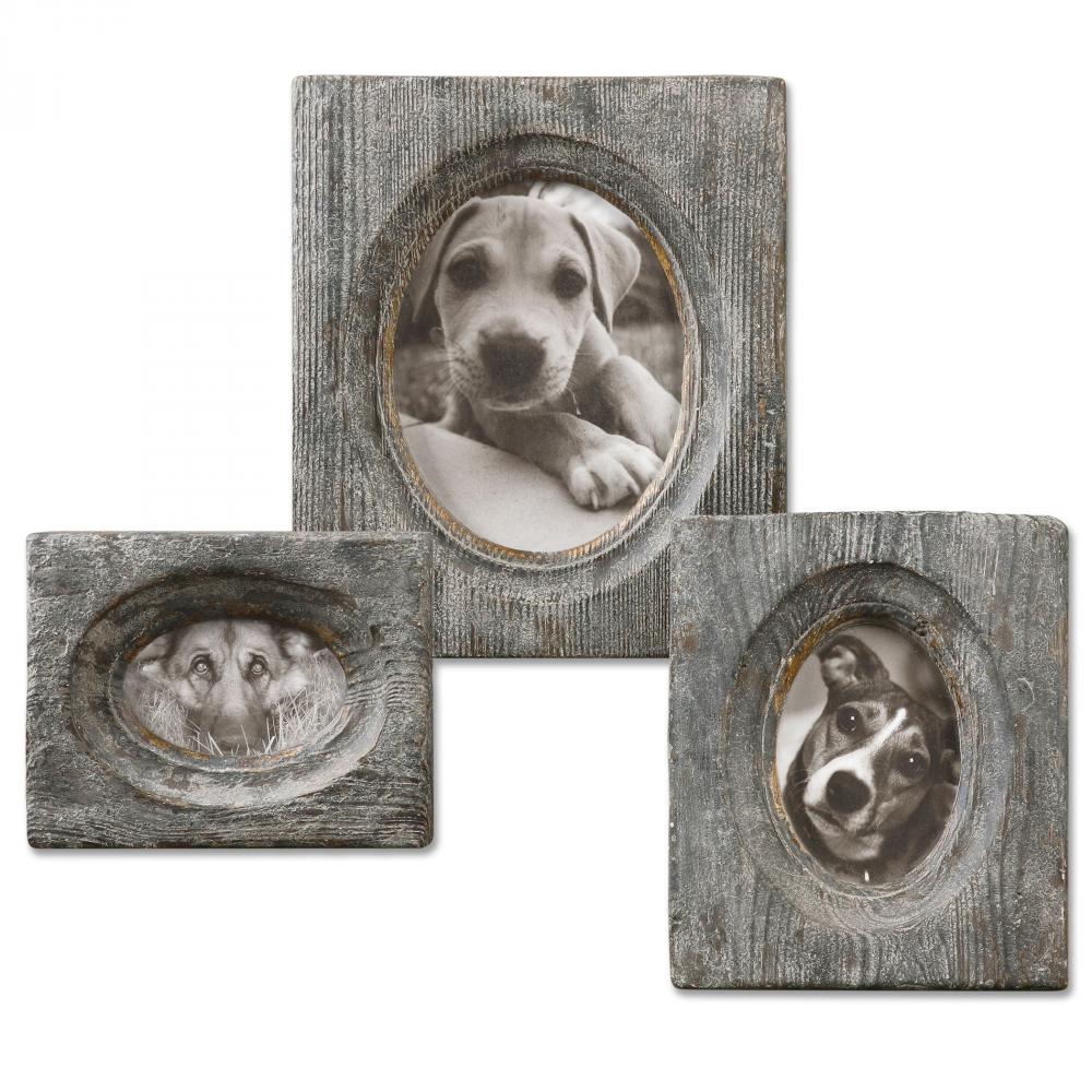 Leonie Wooden Photo Frames, S/3