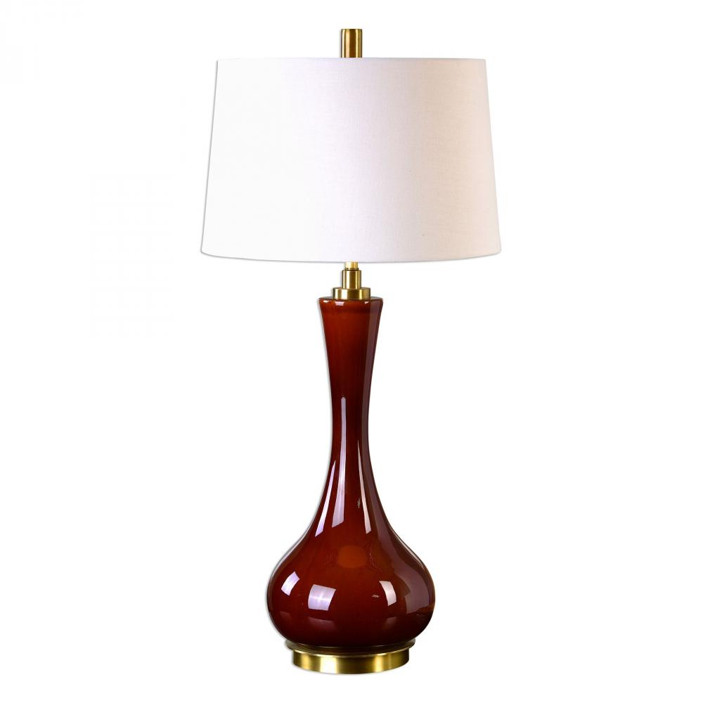 Uttermost Vernazza Rust Red Table Lamp